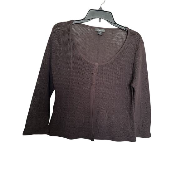 Coelian cardigan knitted fabric and features a scoop neckline,size M - Picture 3 of 8